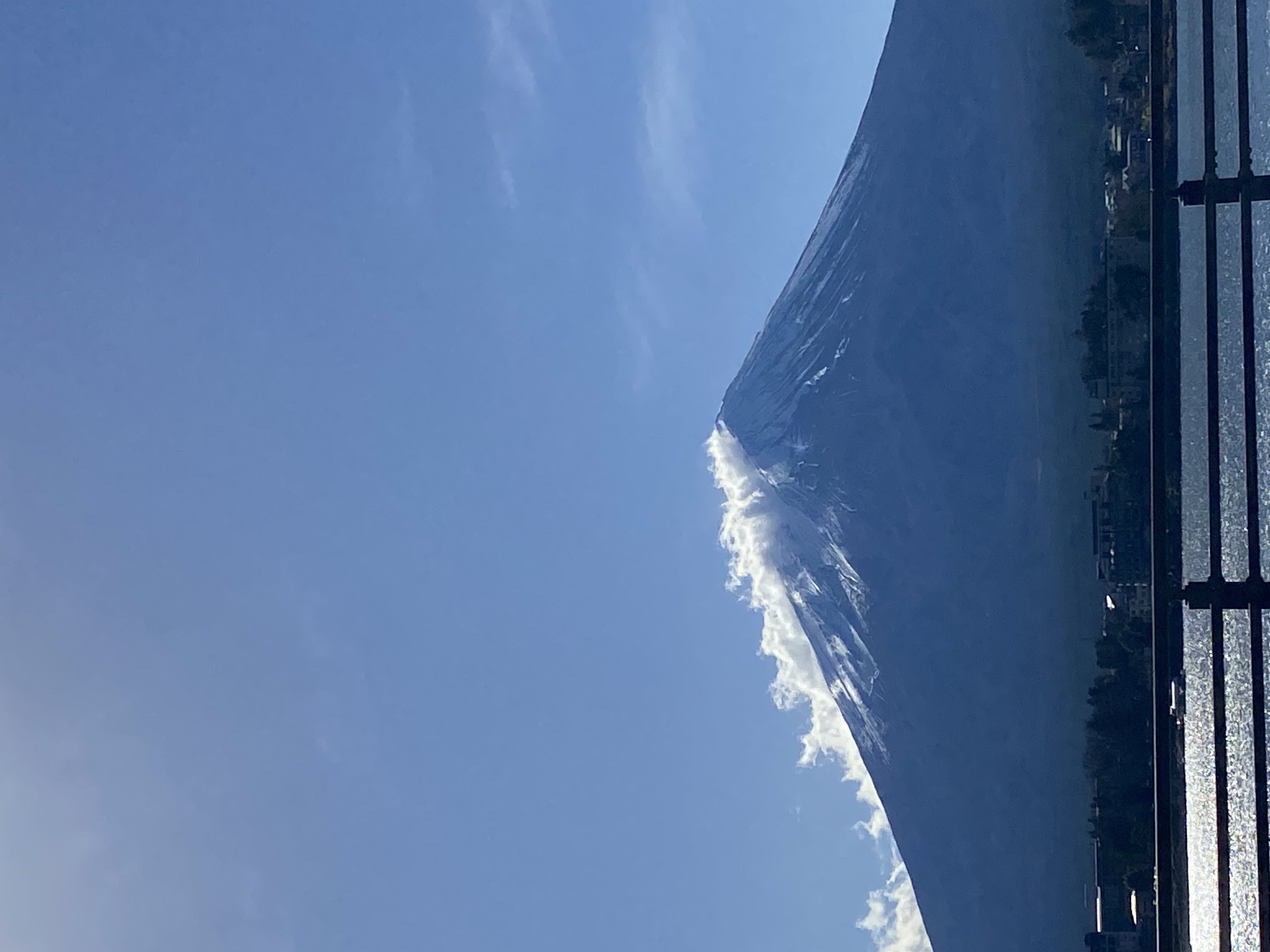 富士山と河口湖の眺め